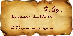Hajducsek Szilárd névjegykártya